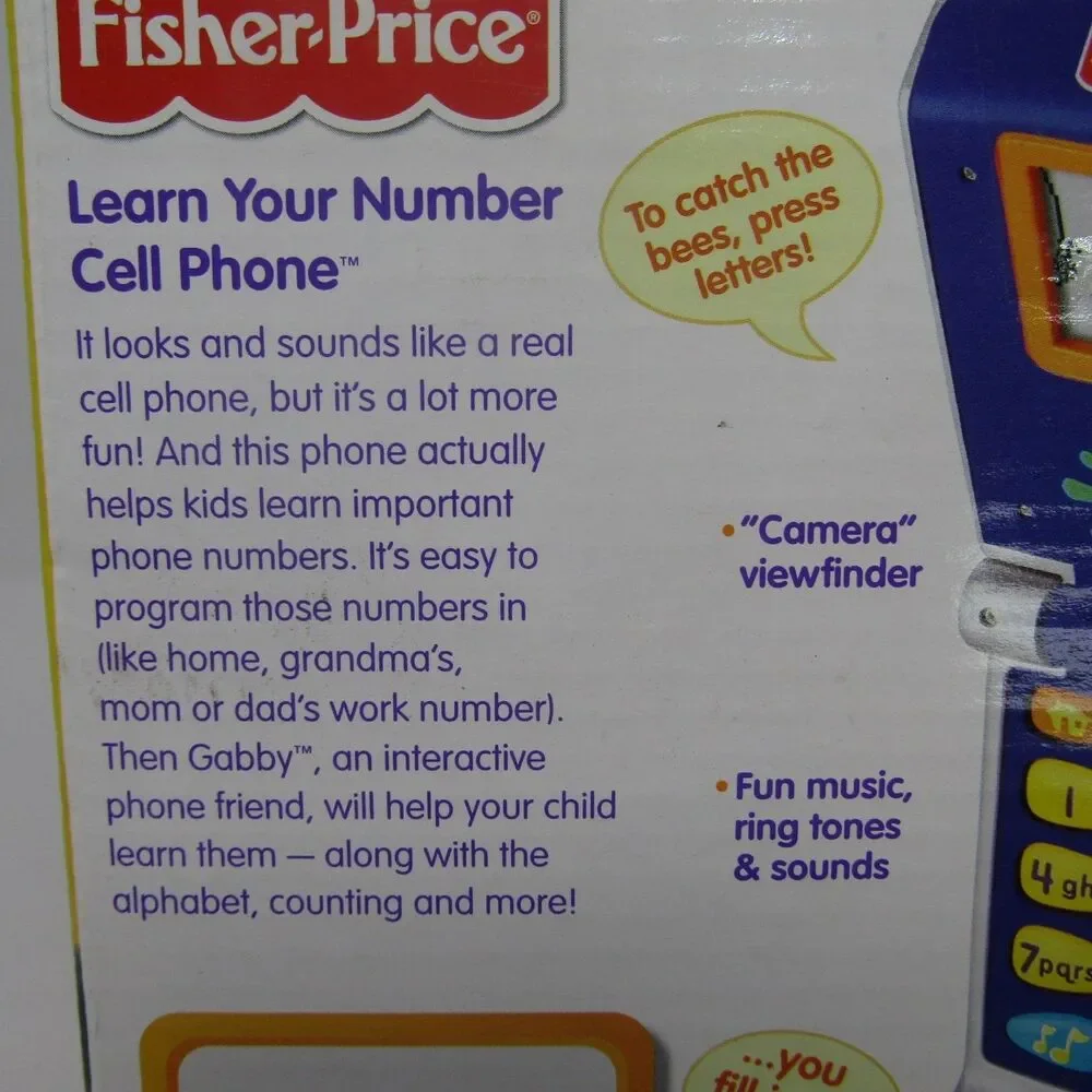 Fisher-Price Learn Your Number Cell Phone Electronic Learning Toy Kids NEW 2010